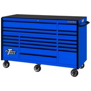 Extreme Tools Roller Cabinet, 19 Drawer, Blue, 72 in W x 25 in D RX722519RCBLBK-X